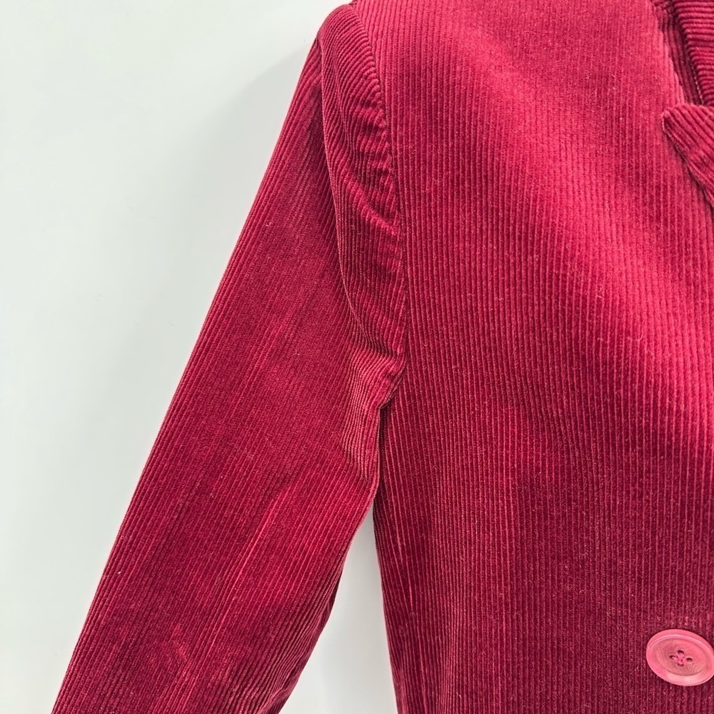 JOIE 2 Markina red corduroy double breast woman modern preppy structured blazer - Picture 5 of 11